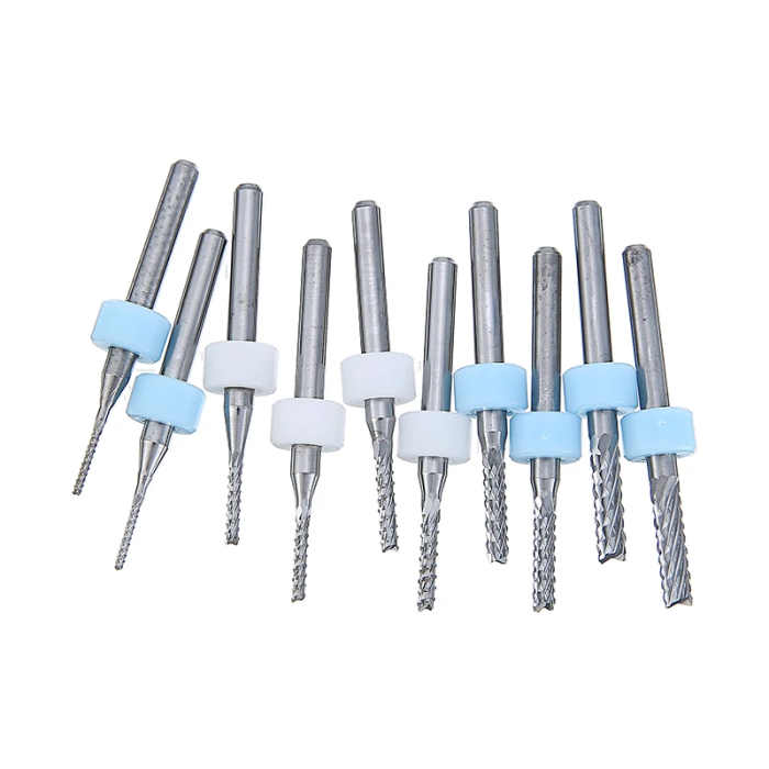 10pcs 3 175mm Shank CNC End Mills Cutting Rotary End Mill Drill Bits 1 8 1